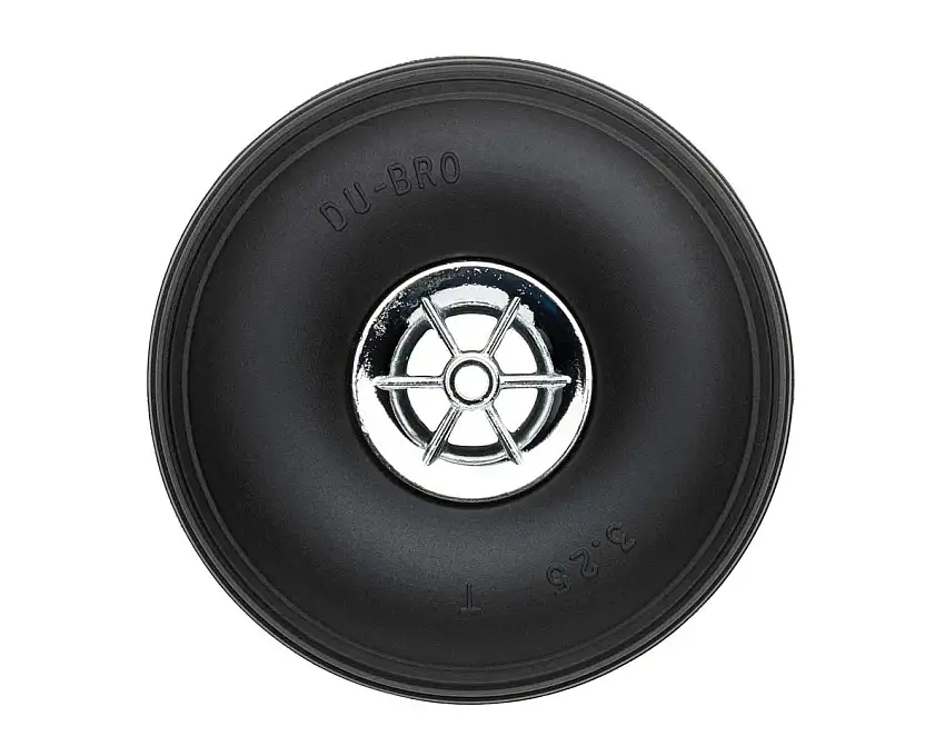 DuBro 3-1/4" Treaded Chrome Wheels (2)