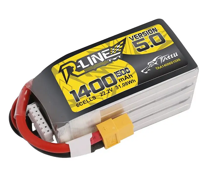 Tattu R-Line Version 5.0 1400mAh 22.2V 150C 6S1P Lipo XT60