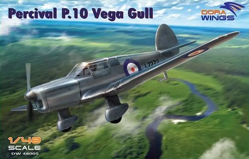 Percival P10 Vega Gull British Four-Seater Aircraft 1/48 Dora Wings