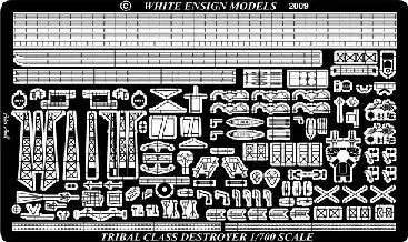 White Ensign Models 793 1/700 Tribal Class Destroyer Detail Set for TSM (D)