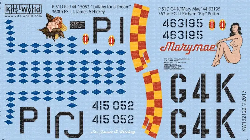 Warbird Decals 132122 1/32 P51D Lullaby for a Dream, Marymae for RVL