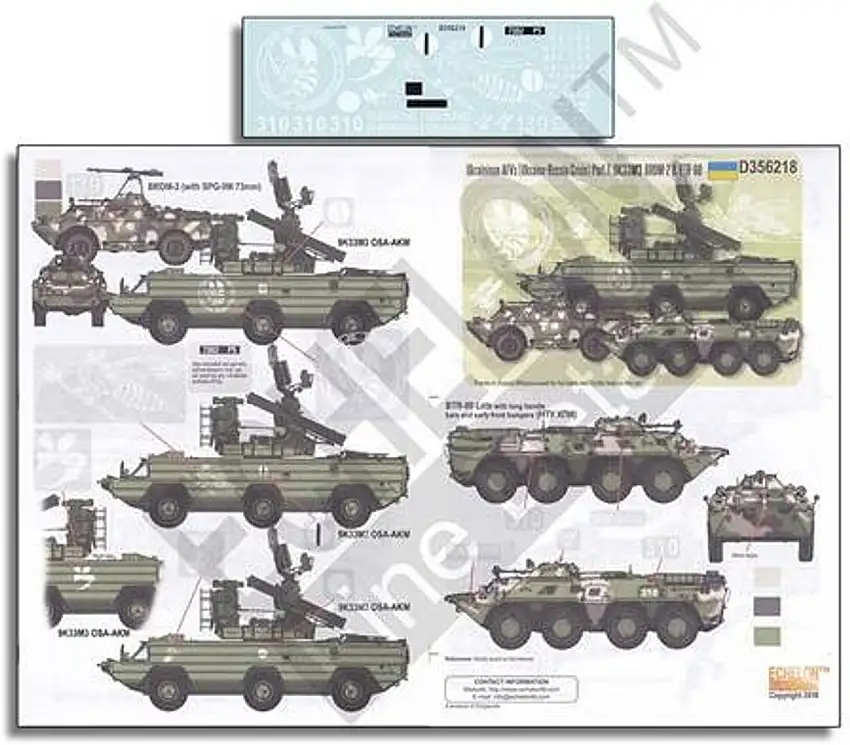 Ukraine AFVs Ukraine-Russia Crisis Pt.7 9K33M3, BRDM2 & BTR80 1/35 Echelon
