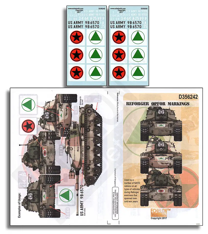 Reforger OPFOR Markings 1/35 Echelon Decals