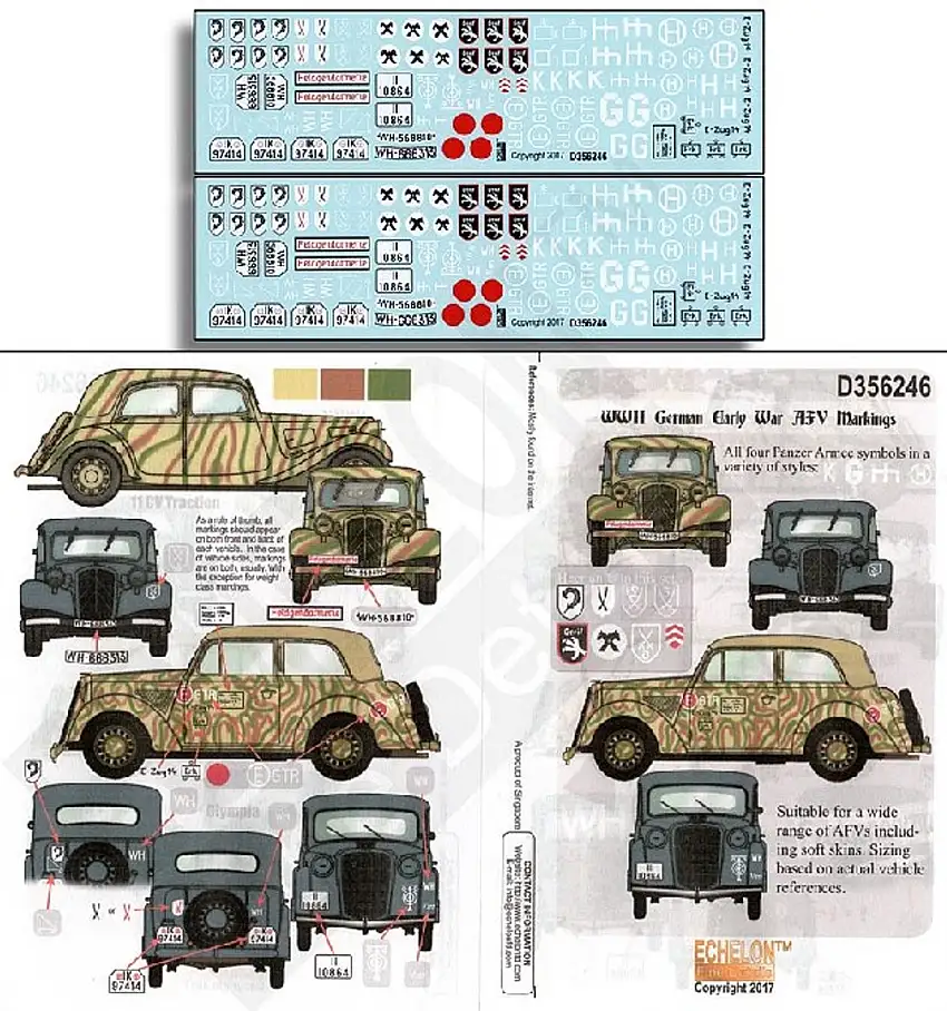 WWII German Early War AFV Markings 1/35 Echelon Decals