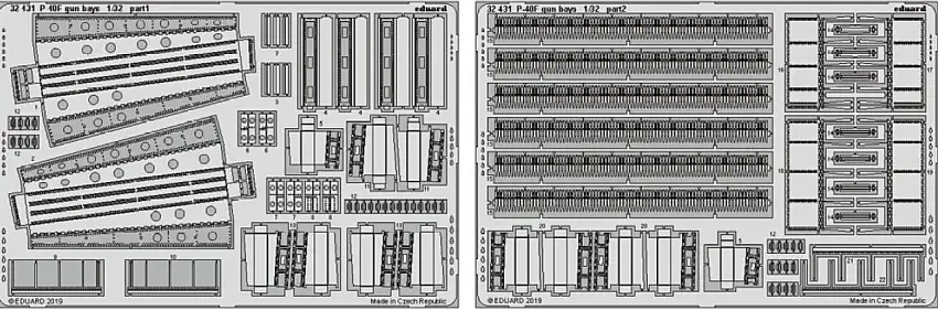 P-40F Gun Bays for TSM 1/32 Eduard