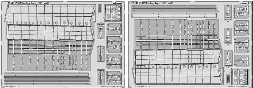 P-40N Landing Flaps for TSM 1/32 Eduard