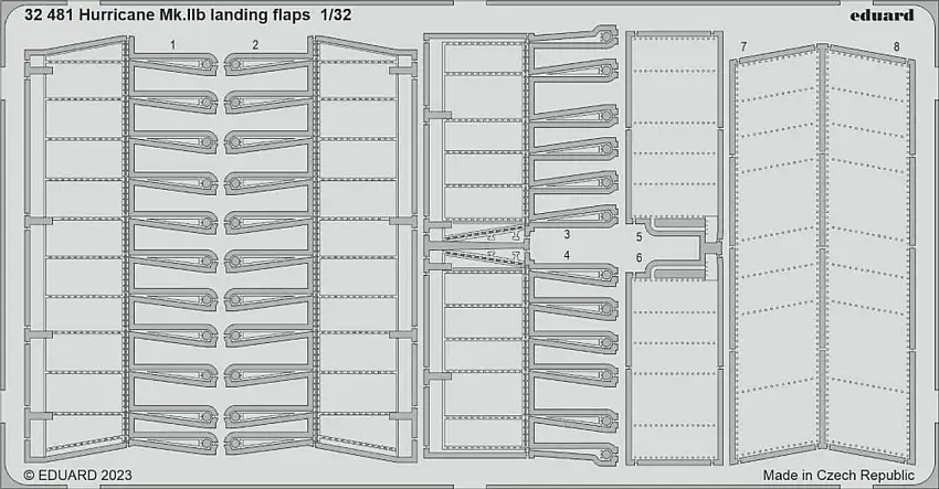 Hurricane Mk IIb Landing Flaps for RVL 1/32 Eduard