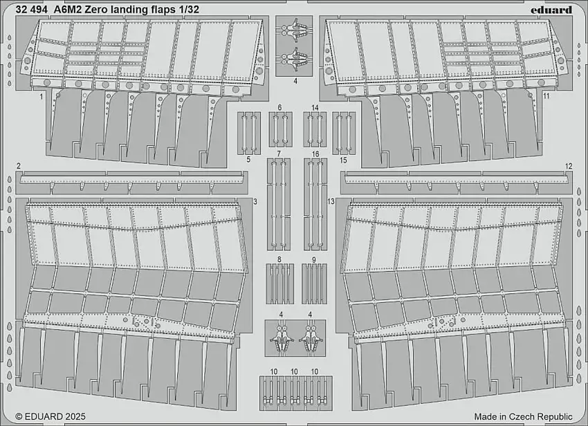 A6M2 Zero Landing Flaps for TAM 1/32 Eduard
