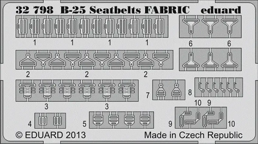 B-25 Fabric-Type Seatbelts for HKM 1/32 Eduard