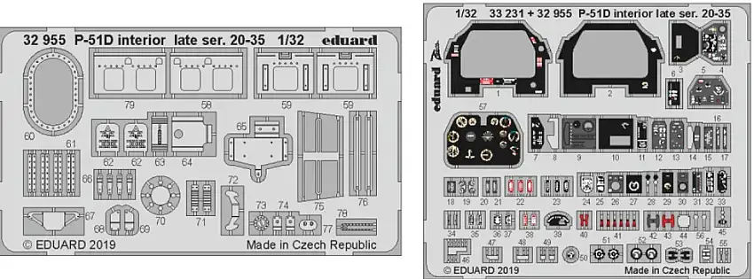 P-51D Interior Late Ser 20-35 for TAM (Painted) 1/32 Eduard
