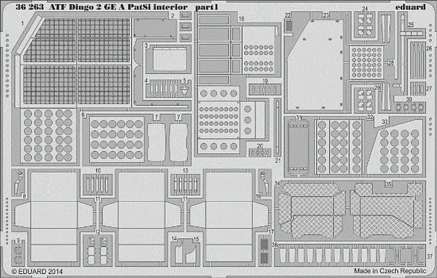 ATF Dingo 2 GE A PatSi Interior for RVL 1/35 Eduard
