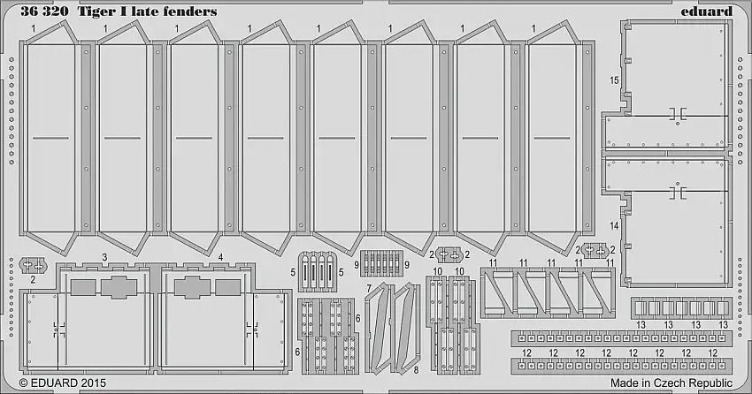 Tiger I Late Fenders for ACD 1/35 Eduard