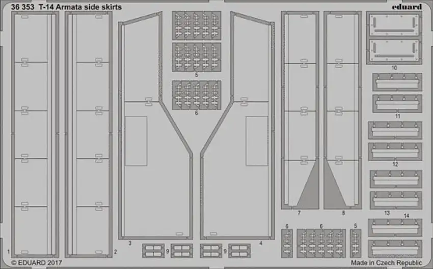 T-14 Armata Side Skirts for ZVE 1/35 Eduard