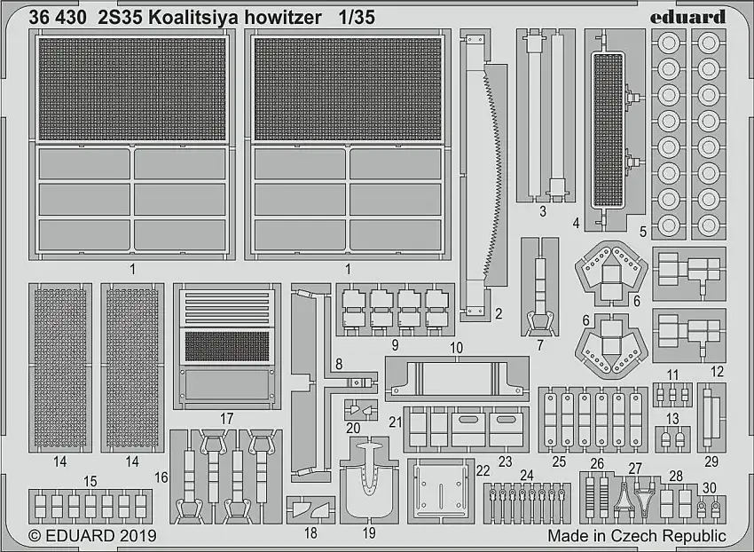 2S35 Koalitsiya Howitzer for ZVE 1/35 Eduard