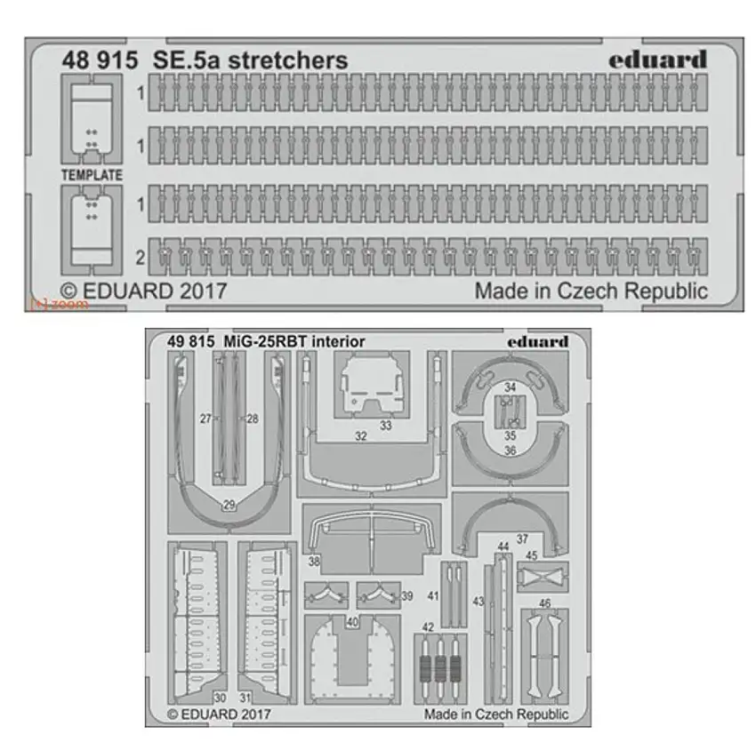 SE5a Stretchers for EDU 1/48 Eduard