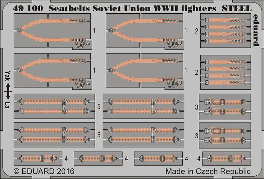 Seatbelts Soviet Union Steel Fighter WWII (Painted) 1/48 Eduard