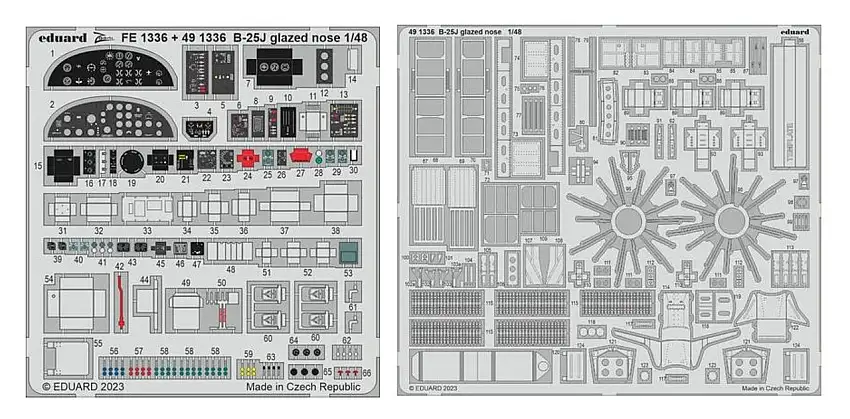 B-25J Glazed Nose for HKM (Painted) 1/48 Eduard