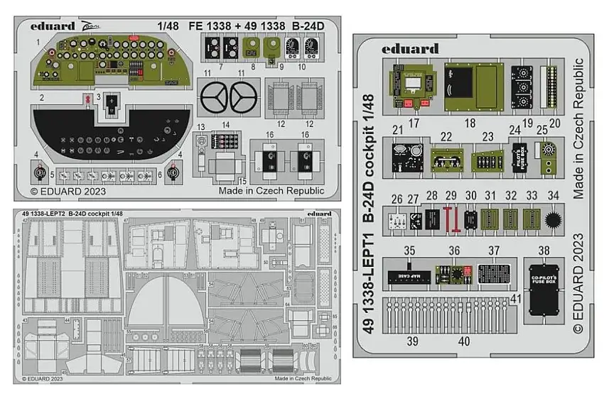 B-24D Cockpit for RVL (Painted) 1/48 Eduard