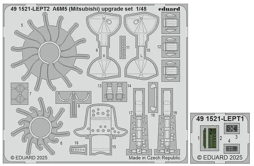 A6M5 (Mitsubishi) Upgrade Set for EDU (Painted) 1/48 Eduard