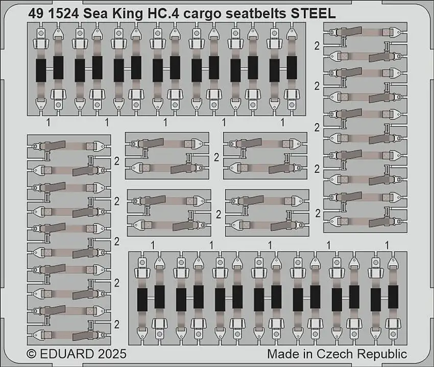 Sea King HC.4 Cargo Seatbelts Steel for ARX (Painted) 1/48 Eduard