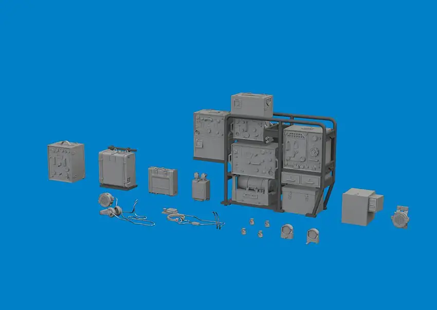 SdKfz 251/6 Ausf C Radio Equipment for DML (Resin) 1/35 Eduard