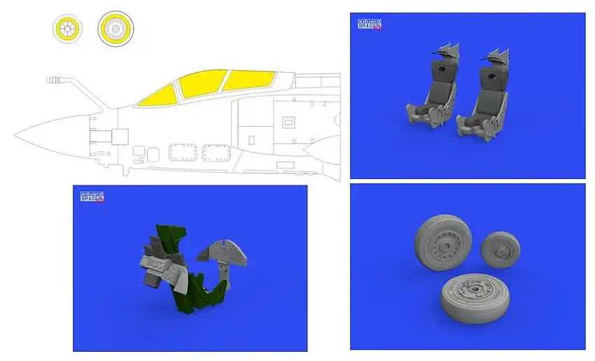 Buccaneer S.2C/D LooKplus for ARX (Mask, Photo-Etch & Resin) 1/48 Eduard