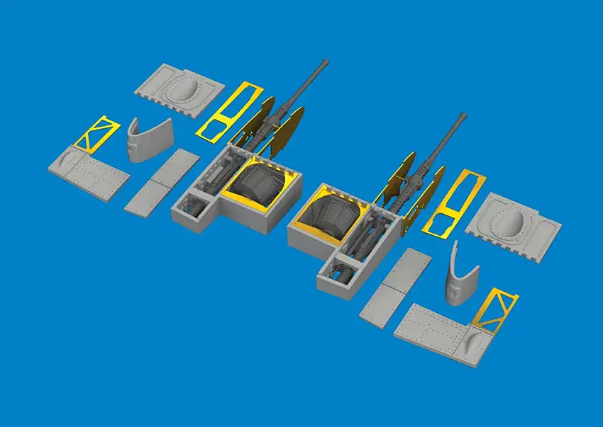 A6M5 Type 52 Gun Bays for EDU (Photo-Etch & Resin) 1/48 Eduard