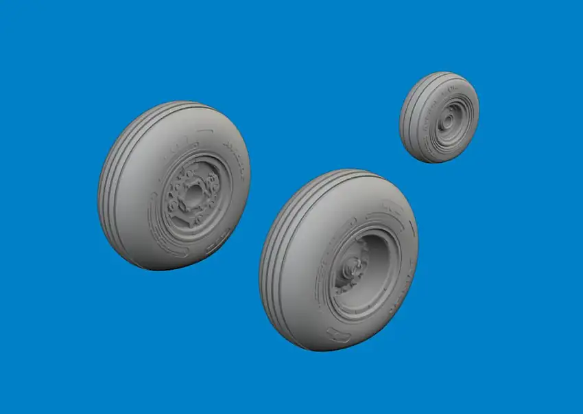 UH-60 Wheels for ICM (Mask & Resin) 1/48 Eduard