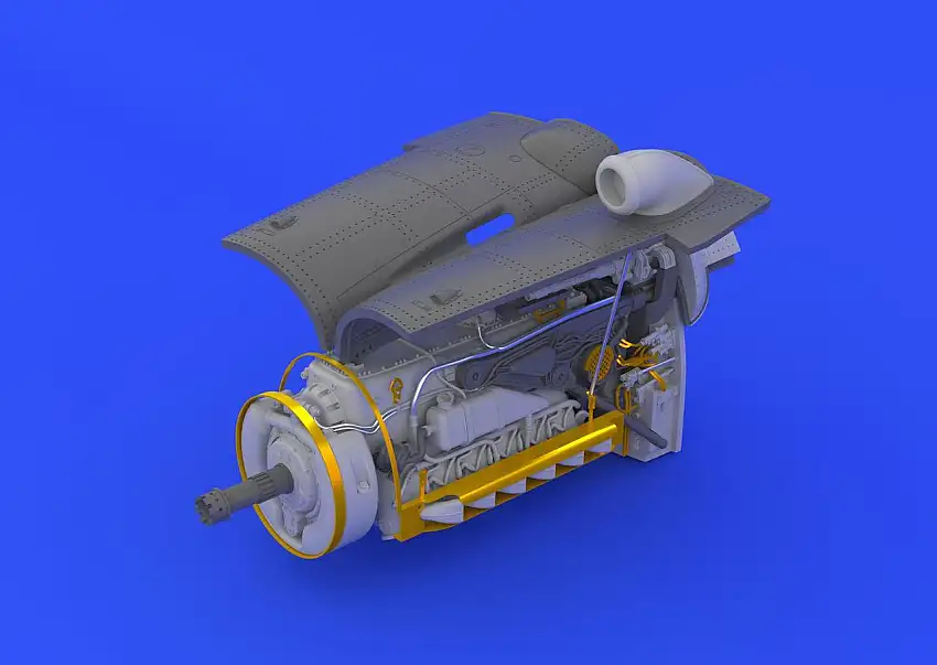 Bf 109G-6 Engine & Fuselage Guns for EDU (Photo-Etch & Resin) 1/48 Eduard