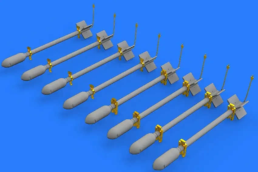 RP3 60lb S.A.P British Rocket Projectiles (Decals, Photo-Etch & Resin) 1/48 Eduard