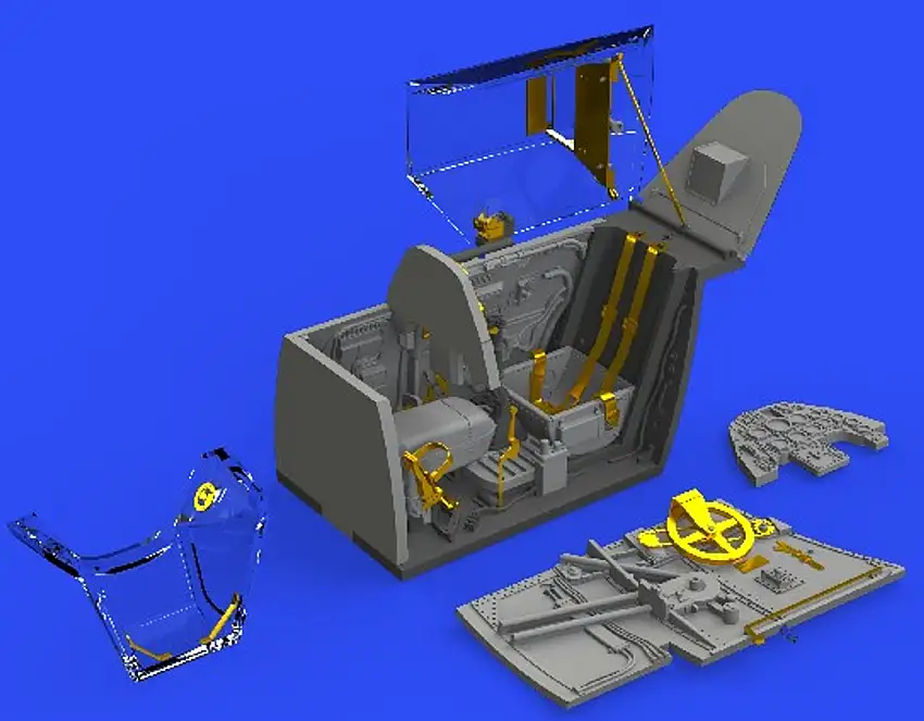 Bf 109G-10/U4 Cockpit for EDU (Photo-Etch & Resin) 1/48 Eduard