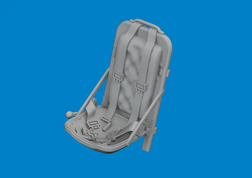 P-51D Seat w/Integral Belts for EDU (Resin) 1/72 Eduard