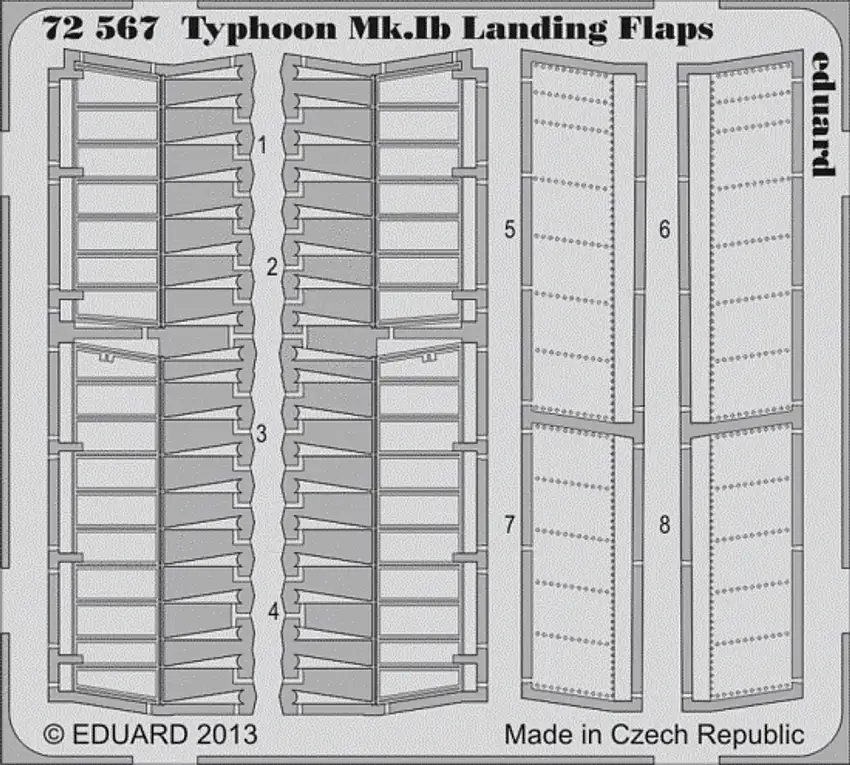 Typhoon Mk IB Landing Flaps for ARX 1/72 Eduard