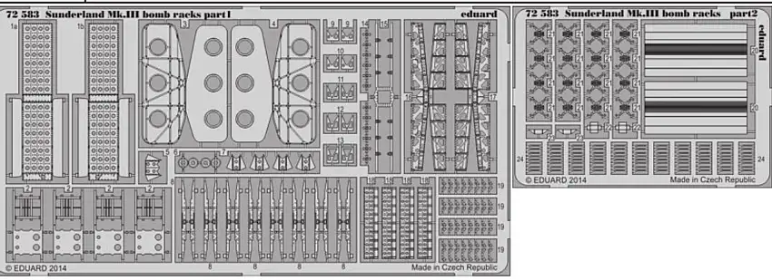 Sunderland MK III Bomb Rack for ITA 1/72 Eduard