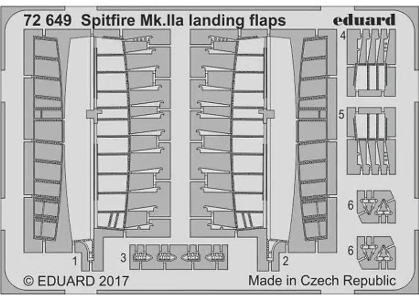 Spitfire Mk IIa Landing Flaps for RVL 1/72 Eduard