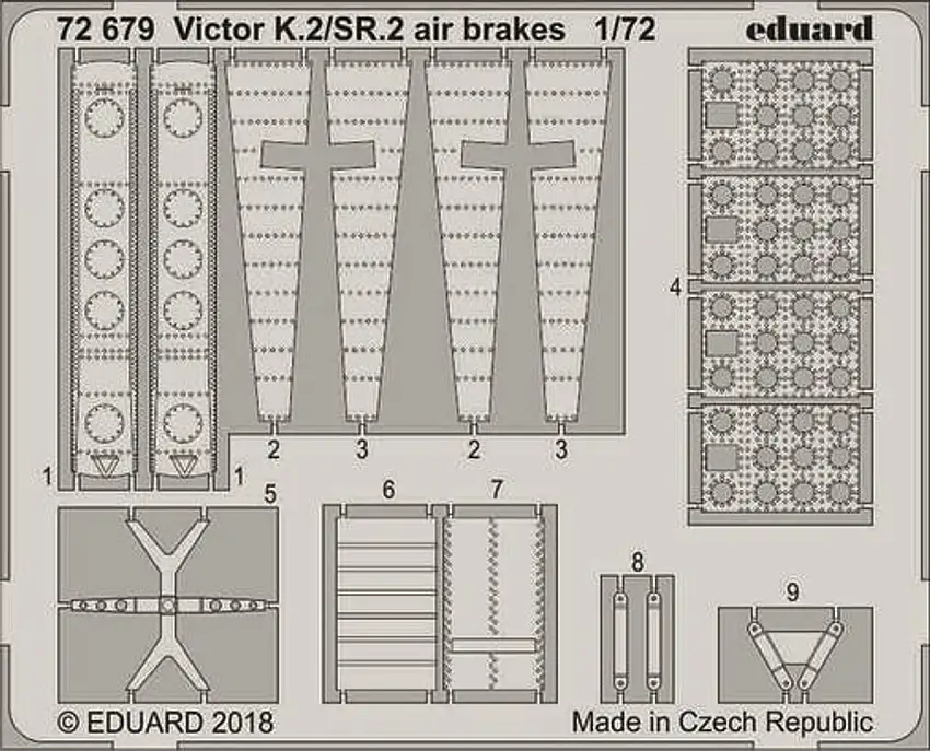 Victor K.2/SR.2 Airbrakes for ARX 1/72 Eduard
