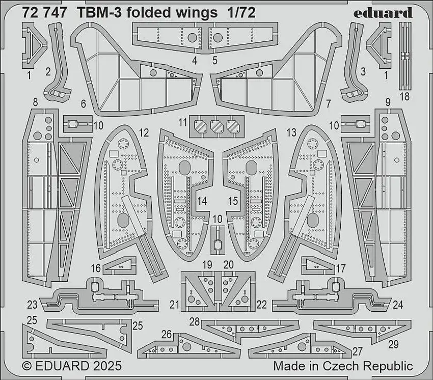 TBM-3 Folded Wings for HBO 1/72 Eduard