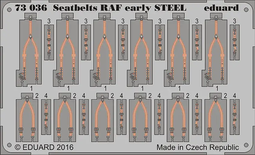 Seatbelts RAF Early Steel (Painted) 1/72 Eduard