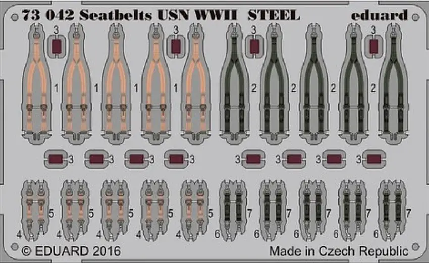 Seatbelts USN Fighters Steel WWII (Painted) 1/72 Eduard