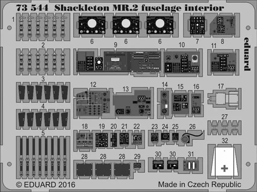 Shackleton MR2 Fuselage Interior for AIR (Painted) 1/72 Eduard