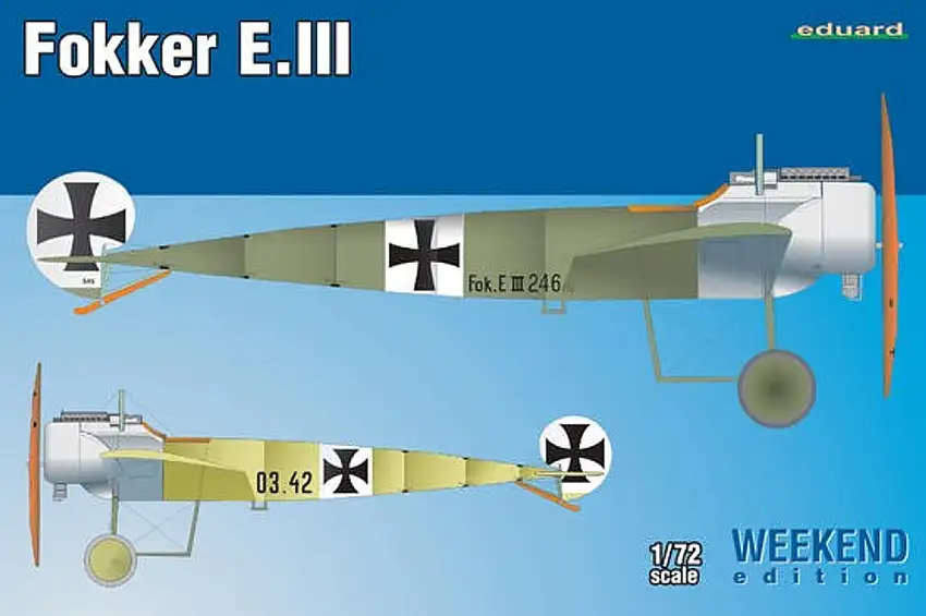 Fokker E III Aircraft (Wkd Edition Plastic Kit) 1/72 Eduard