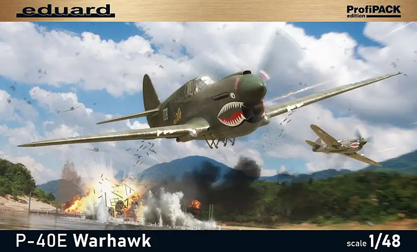 WWII P-40E Warhawk US Fighter (Profi-Pack Plastic Kit) 1/48 Eduard