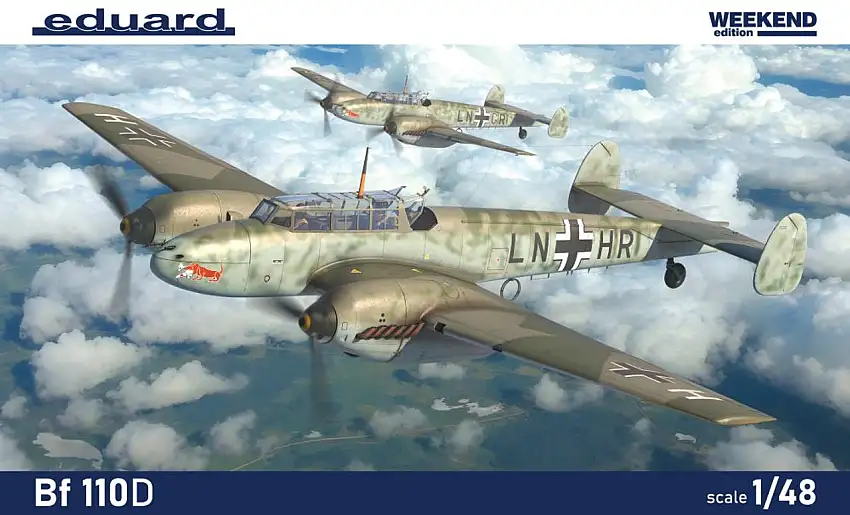 WWII Bf 110D Heavy Fighter (Wkd Edition Plastic Kit) 1/48 Eduard