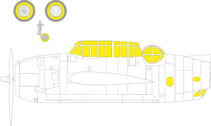 TBM-3 for HBO 1/72 Eduard Masks