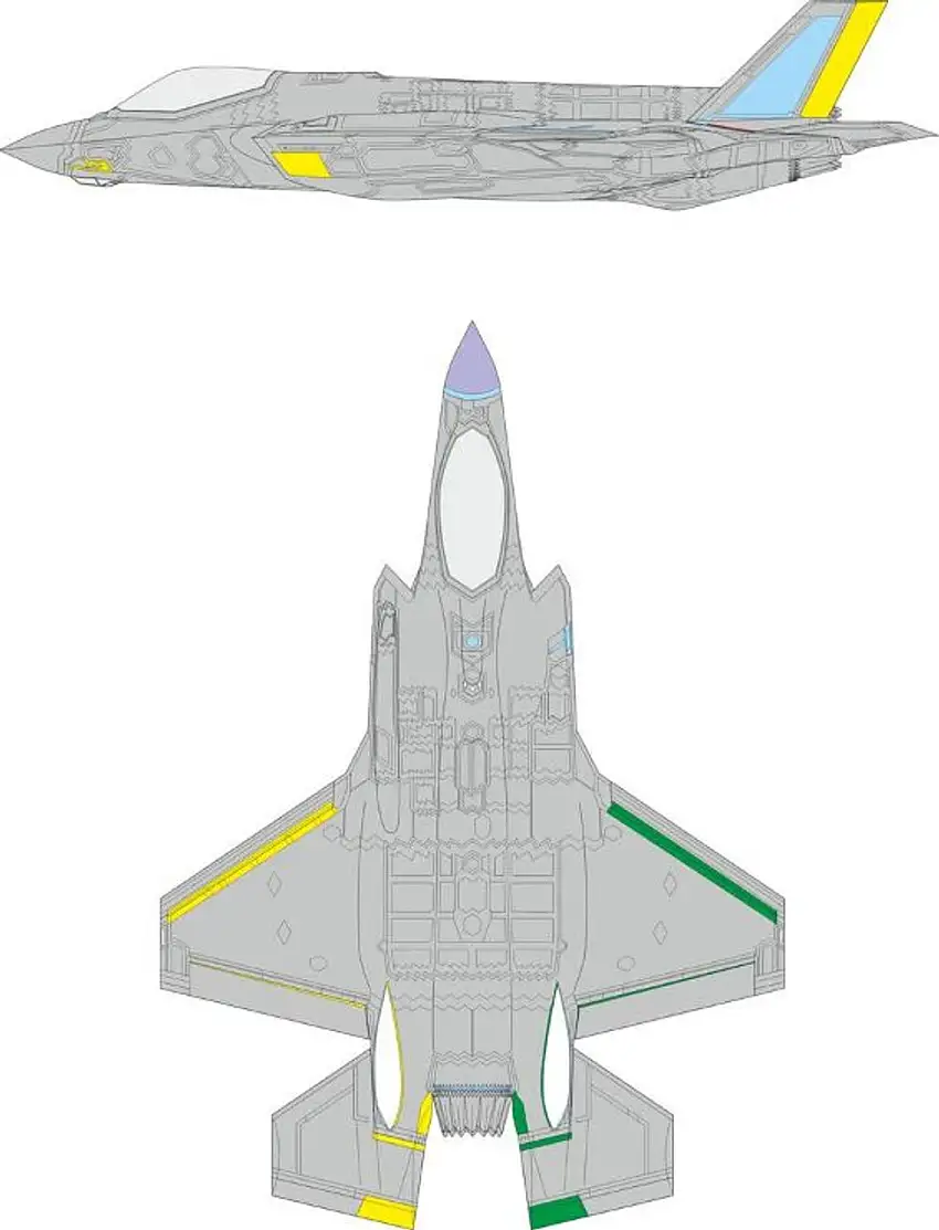 F-35A RAM Late Coating for RVL 1/72 Eduard Masks