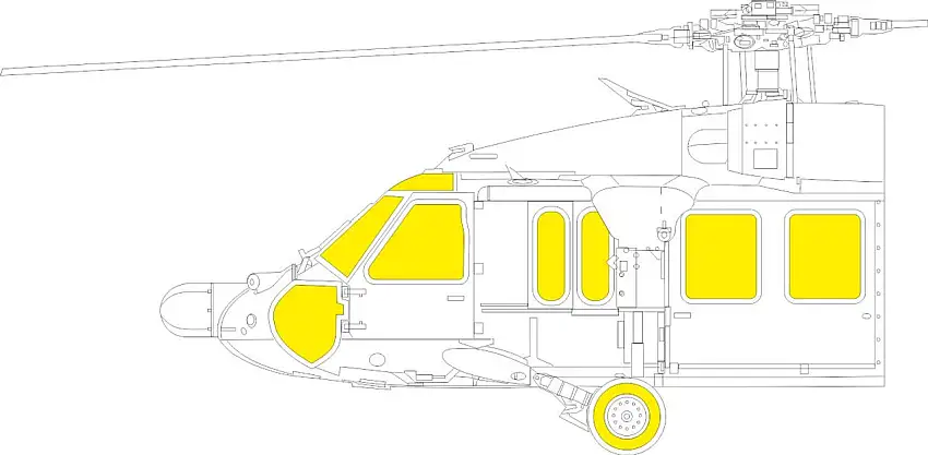 UH-60A for ICM 1/48 Eduard Masks