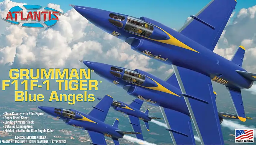 Atlantis Models 169 1/155 US Navy Blue Angels F11F1 Tiger Fighter (formerly Reve