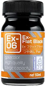 Gaia EX Color Ex-06 Matte Ex-Flat Black 50ML