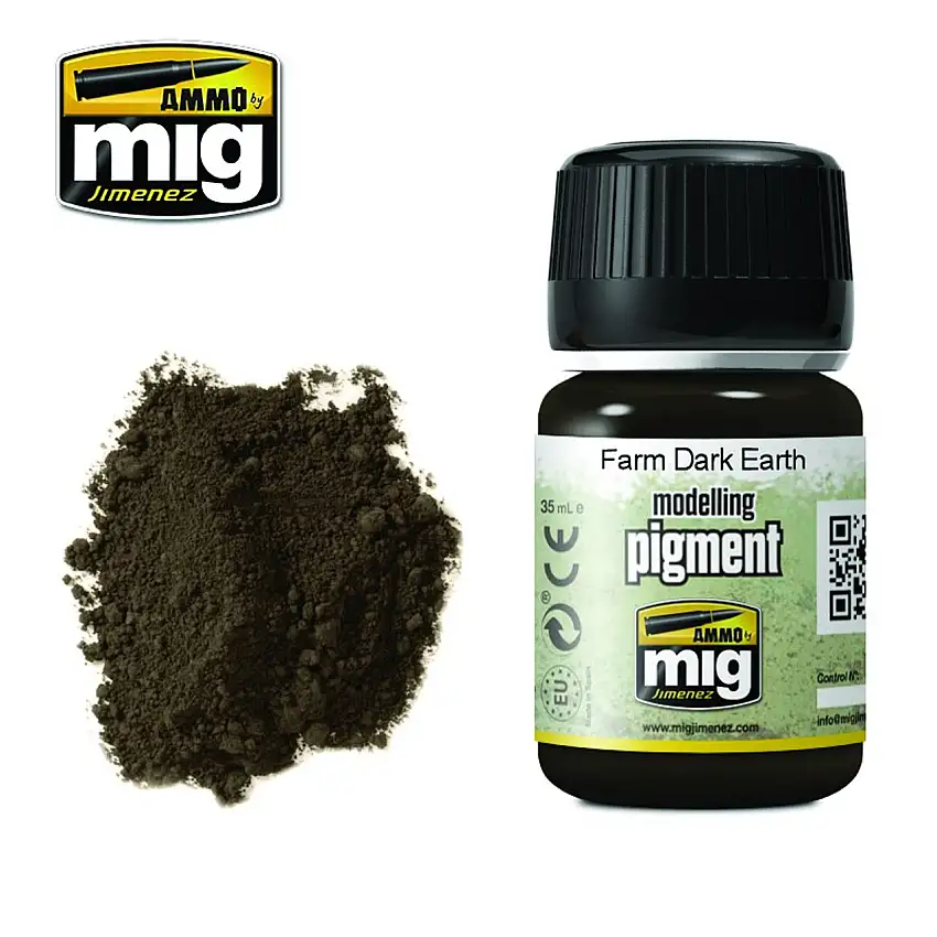 Farm Dark Earth Pigment Powder 35 ml AMMO by Mig Jimenez