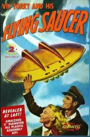 Atlantis Models 1009 Vic Torry & His Flying Saucer from Comic Book 5" Dia (D)